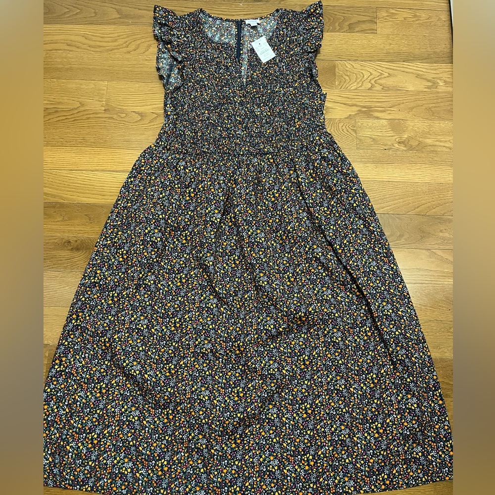 J Crew women’s flowered dress size Large NWT
